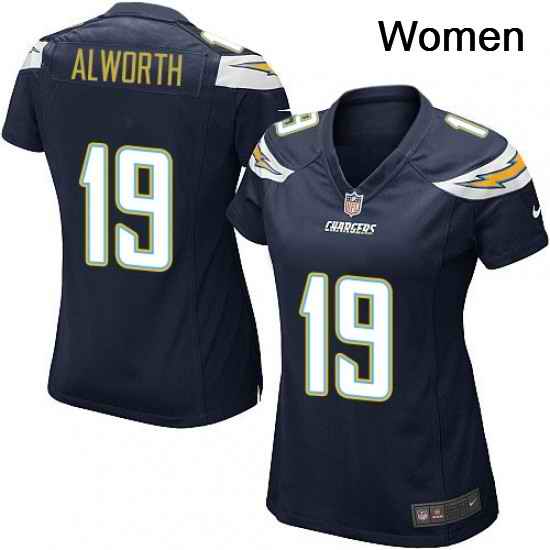 Womens Nike Los Angeles Chargers 19 Lance Alworth Game Navy Blue Team Color NFL Jersey